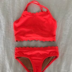 Crewcuts Neon Scallop Tankini